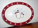 Royal Seasons Snowman Stoneware Serving/dinner Plate (14 Inch). Fixed Price $19.95.