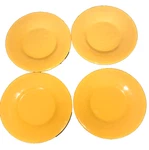 Elite Global Solutions 8" Yellow Mustard Salad Dessert Melamine Plates. Set Of 4. Fixed Price $47.99.