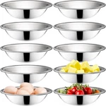 Okllen 10 Pack Small Stainless Steel Bowls, 6 1/2 Inch Wide Kitchen Silver. Fixed Price $23.23.