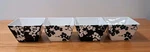 222 Fifth Mia Blossom Black White Square Appetizer Bowls Set Of 4. Fixed Price $24.94.