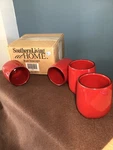 4 Cinnabar Teacups By Southern Living Slah Retired Collectable Stoneware. Fixed Price $21.49.