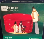 Christmas Snowman Dip Bowl With Spreader Hand Painted Jc Penny Home Collection. Fixed Price $23.95.