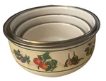 Vtg Basics Tools Of The Trade Enameled Steel Set 4 Nesting Mixing Bowls. Fixed Price $16.48.