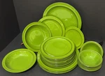 Vintage Thomas Rosenthal Germany Green Porcelain 20 Pc Set (plates & Bowls) 1950. Fixed Price $179.98.