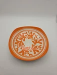 Tok Orange And White Porcelain Rice Bowl, Weave Pattern. Fixed Price $12.51.