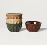 4PK 5OZ Fluted Stoneware Mini Bowls Set, Hearth & Hand Fall 2024. Fixed Price $34.99.