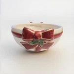 St. Nicholas Square Holly Jolly 10OZ Dessert Bowl With Red Ribbon 4.5". Fixed Price $9.95.