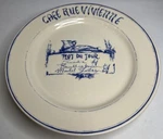 Blue & White French Cafe Dinner Plate Williams-sonoma Al Cart. Fixed Price $48.99.