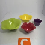 Zak Design 4 Piece Stacked Melamine Nesting Bowls Purple Lotus Flower. Fixed Price $23.99.