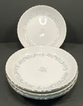 Gracious 1990 Dessert Fruit Bowls With Silver Rim Camelot China Japan Set Of 5. Fixed Price $23.25.