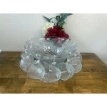 Vintage Kig Indonesia Glass Punch Bowl Set Cups Ladle Stand Grape Pattern Party. Fixed Price $83.22.