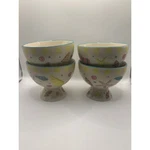 Rare Certified International Coastal Seashell Pedestal Ice Cream Bowls Set Of 4. Fixed Price $50.00.