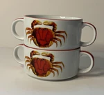 Bayou Banquet Interlocking Crab Soup Bowls Set Of Seafood Chowder Crocks 20 Oz. Fixed Price $59.99.