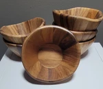 Lipper International Acacia Wave Serving Bowl Set Of Small 6" X 3" Fruit Salad. Fixed Price $145.00.