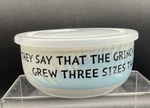 The Grinch Max Whoville Christmas Tree Bowl With Lid 6 Dr. Seuss Zrike. Fixed Price $12.00.