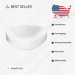 Elegant 6-PIECE Cereal Bowls Set 23 Oz Tempered Glass For Daily Style. Fixed Price $20.99.