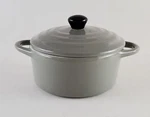 Creative Co-op Mini Baker Dish, Stoneware, Gray W/lid 4.5"X2". Fixed Price $11.95.