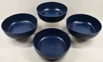 4) 10 Strawberry Street Wazee Matte Blue Soup Cereal Bowls Set Dining Dishes Lot. Fixed Price $59.67.