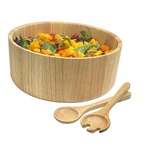 Woodard & Charles 11" X 1/2" Salad 4" Rubberwood Bowl With Servers. Fixed Price $52.93.