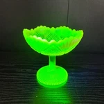 Uranium Glass Comport Davidson Lords & Ladies Pearline Vaseline 235342 198. Fixed Price $156.87.