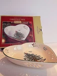 Spode Pierced Heart Dish Christmas Tree 7" New In Box!. Fixed Price $11.96.