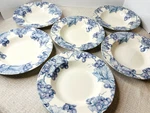 Pier 1 Vineyard 6 Blue Grapes Large Soup Pasta Bowls England Angleterre 9 7/8". Fixed Price $47.90.