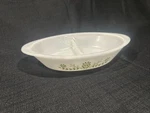 12 Milk Glass Divided Serving/baking Dish By Glasbake. Fixed Price $10.94.