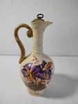 Antique 1808 37 25 Porcelain Ewer Cruet With Cork Stopper Iris Floral. Fixed Price $16.24.