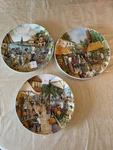 Set Of 3 Vintage Effetti D'arte 11" Dinner Plates Made Italy- As Is Read. Fixed Price $29.99.