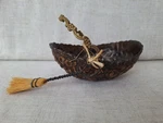 Ornate Metal Bowl-japanese-floral DESIGN-5.75"X2" Vintage. Fixed Price $11.95.