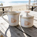 Victoria Beale Atlantis 9044 - 8 Oz. Creamer & Sugar Bowl W/ Lid. Fixed Price $16.99.