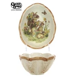 Cracker Barrel Easter Traditions 5" Egg Shaped 8OZ Bowl Bunny Rabbits Tulips. Fixed Price $14.95.