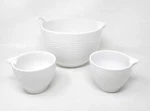 Temp-tations Woodland White 3.0 Qt Pour Spout Bowl & (2) 12OZ T49941. Fixed Price $39.95.
