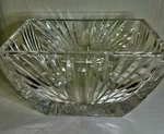 Gorgeous Vtg Alexandria Crystal Square Bowl Large Deep Cut Vertical Lines. Fixed Price $12.50.