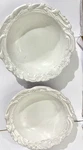 Baum Bros Embossed Whiteware Collection Soup Bowls Style Eyes Set Of 2 Vtg. Fixed Price $24.98.