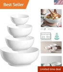 Versatile Mixing Set - 4 Soft White Ceramic For Every Kitchen Need. Fixed Price $49.59.