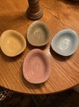 Pottery Barn Charlotte Easter Egg Bowls Set 4 Pastel Colors Stoneware Spring. Fixed Price $34.50.