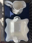 Amscan Decorative Ceramic Holiday Pitcher Bowl Set. Fixed Price $40.00.