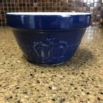 Mason Cash Blue (god Save The Cream) Pudding Basin Small Baking Bowl 5 3/8. Fixed Price $22.90.
