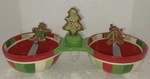 Whimsical Mainstreet Collection Christmas Bowls With Three Spreader Knives. Fixed Price $14.95.