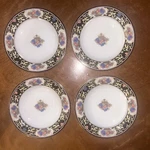 Muirfield Windsor Court Set Rimmed Soup Bowls 9314 Sri Lanka Black Band Fruit. Fixed Price $55.00.