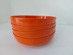 4 Vintage Rosti Soren Anderson Orange Melamine Small Bowls Denmark. Fixed Price $28.80.