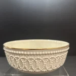 Lenox Ivory Beaded All Purpose Bowl Gold Trim Never Used. Fixed Price $8.24.