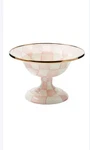 Mackenzie Rosy Check Footed Compote Bowl Pink New. Fixed Price $97.00.