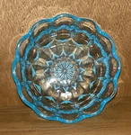 Vintage Anchor Hocking Fairfield Pattern 6 Glass Bowl Iced Aqua Blue Usa Euc. Fixed Price $24.95.