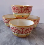 Set Of 4 Stoneware Home American Simplicity Villa Hand Painted Soup/cereal Bowls. Fixed Price $45.00.