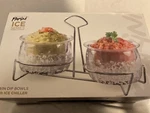 Parini Ice Series Twin Dip Bowls With Chiller. Fixed Price $32.00.