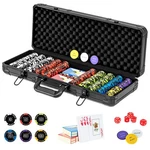 14 Gram Poker Set 500 Pieces Claytec Style With Aluminum Case. Fixed Price $84.99.