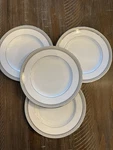 Set Of Mikasa L3428 Platinum Crown 1/4 Salad Plates Mint Condition. Fixed Price $19.99.