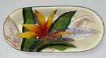 2004 Island Plantations "bird Of Paradise Hand Painted Oval Bowl Serving Tray. Fixed Price $41.69.